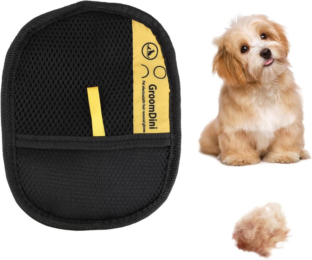 Pet Hair Removal Glove Double-Sided Electrostatic, Pet Hair Removal Glove for Cats& Dogs, Pet Hair Remover Tool for Couch, Carpet, Clothing and Bedding