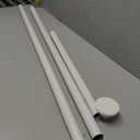 AIZESI Shower Rod Tension 42-98 Inch, Shower Rods For Bathroom Adjustable No Drillimg Tension Shower Curtain Rod Anti-Rust Shower Curtain Rods Long Shower Rod (White)