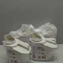 Small Cereal Containers Storage with Pour Spout and Measuring Cup Food Storage Containers Airtight Plastic Dry Food Dispenser for Flour, Grain, Rice, White, 1.6L / 54oz (4pcs)