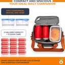 Lunch Box Insulated Lunch Bag for Men, Women  Waterproof Reusable Cooler Bag with Adjustable Shoulder Strap for Men Women Kids  Ideal for Office Work School Picnic (Grey) (Gray)