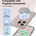 AOTESIER Magnetic for iPhone 16 Pro Case, Compatible with MagSafe[Camera Protection], Food Grade Silicone Case with [2 Screen Protectors], Anti-Scratch Protective Lining, 6.3inch, Natural Titanium