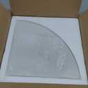 White Marble Corner Shower Shelf, 9 Inch Stone Corner Shelves for Bathroom Wall Mounted Both Sides Polished (1)