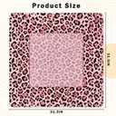 Hot Pink Leopard Print Mahjong Mat for Table, Preppy Pink Y2K Cheetah 31.5" x 31.5" Non-Slip & Noise Reduction Mahjong Mat for Poker Dominoes Cards & Board Games