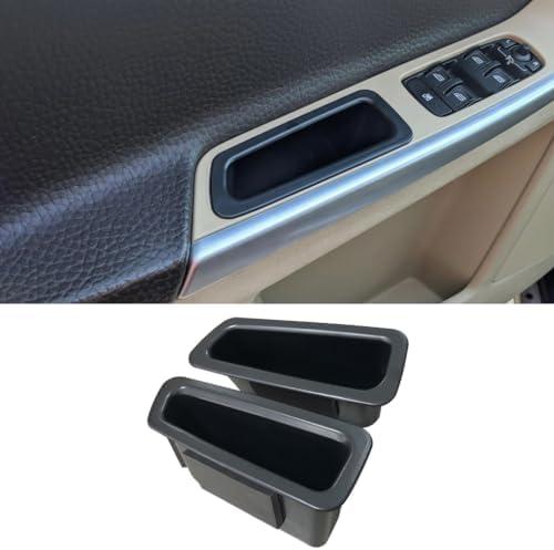 Vesul Front Row Door Side Storage Tray Compatible with Volvo XC60 2009-2017 Armrest Phone Container Door Organizer Handle Pocket ABS Tray Insert Glove Pallet