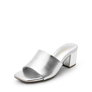DREAM PAIRS Women's Square Open Toe Heels Sandals Low Block Chunky Heeled Sandals Slide Sandals Slip on Comfortable Casual Pumps Shoes 10