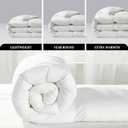 Beautyrest Ultra-Soft White Goose Feather Down Fiber Comforter Queen Size-100% Cotton Skin-Friendly Down Comforter-Luxury Hotel Style Duvet Insert Medium Weight for All Season,White (90" W X 90" L)