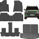 Floor Liners & Large Cargo Liners for 2024-2025 Hyundai Santa FE HybridNon Pure Gasoline car,TPE All Weather Protection Car Floor Mats with Large Trunk Mat Covering The backrest