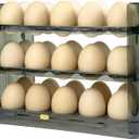 3-Tier Egg Organizer for Refrigerator, PET Egg Storage for Refrigerator 30 Eggs Container for Kitchen Coutertop Green