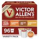 Victor Allen's Coffee Autumn Favorites Coffee Variety Pack (Apple Crumb Donut, Pumpkin Spice, Pecan Pie, Cinnamon Bun), 96 Count, Single Serve Coffee Pods for Keurig K-Cup Brewers BBD:11-16-25