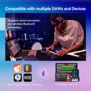 TERENCE MIDI Controller Keyboard Professional 25 Keys MIDI keyboard Piano 500mAh Battery 8 RGB Pads 360° Endless Knob 8 Assignable Knobs OLED Display for Multiple DAWs and Devices