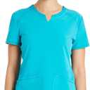 ScrubStar Womens Scrub Top Notch Neck 3 Pockets Moisture Control Fabric | Ultra-Soft Stretch Fabric, All-day Comfort, Comfortable Fit, Easy-care design, Built for Healthcare Professionals (Blue, XXXL)
