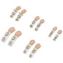 Handmade Press on Nails Extra Curve Square Fake Nails Luxury False Nails with 3D Rhinestones Hearts Rose Designs Long Curved Press on Nails Full Cover Acrylic Nails Stick on Nail for Women Nail DIY