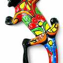 Mexican Talavera Wall Decor Bundle – 10 Inch Hand Painted Ceramic Sun Face & Multicolor Talavera Lizard | Handmade Mexican Folk Art | Indoor & Outdoor Wall Decoration