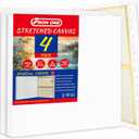 4 Pack Stretched Canvases 60 x 60cm (23 5/8 inch) –13.4oz (380gsm) Heavy-Duty 100% Cotton Canvas with Triple Gesso & Pre-Primed & Warp-Resistant Wood Frame for Oil, Acrylic & Mixed Media Artists, 4PK - 24"x24"