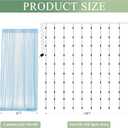 Tulle Backdrop Curtain with Lights String 10FT X 8FT Baby Blue Sheer Tulle Backdrop Curtains for Wedding Birthday Party Reception Photo Booth Background Decorations (2 Panels 5x8FT)