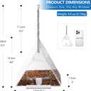 Window Bird Feeders with Strong Suction Cup, No Drill Hanging Wild Bird House - 2 Way Mount (Stick or Hang) for Close Bird Watching, Outdoor Use on Glass, Balcony, Apartment (Triangle, Clear)