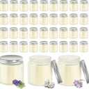 ACITHGL 36 Pcs 4oz Mini Mason Jar Candles Small Scented Candles Bulk Aromatherapy Ideal Souvenir Favors for Wedding Birthday Party (Freesia, Lavender, Jasmine, Silver)