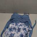 Girls Swimsuit Halter Neck One Piece Bathing Suit with Tropical Printed Cover Up Skirt Girls' Swimwear Set 7-18Y (13-14 Years, Dark Blue-1)