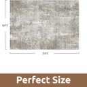 5 x 7 Area Rugs for Living Room, Machine Washable Non Slip Rug Ultra Soft Low Pile Indoor Carpet Modern Abstract Rugs for Bedroom Office Room Dining Room Beside, Beige