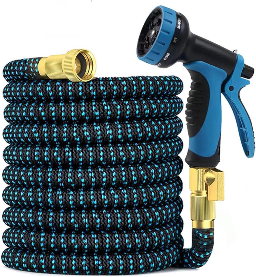 Garden Water Hose Hose 3 times telescopic magic water hose Car wash watering water hose water gun nozzle