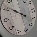 KECYET Wall Clock Silent Non-Ticking Wooden Clocks Battery Operated 16 Inch Small Country Retro Rustic and Beach Style Decorative for Living Room, Kitchen, Home,Bathroom, Bedroom (Blue)