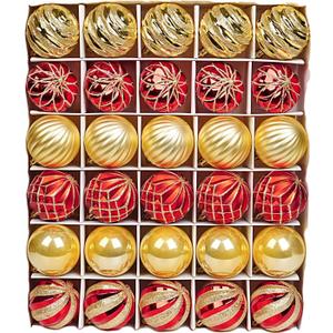 Christmas Ornaments Set 30ct Christmas Tree Decoration Ornament Balls Decor Baubles for Xmas Trees Decor Holiday Party Wedding Decoration