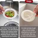 Kitchen Sink Drain Strainer - Sink Strainer Basket with Handle Fit for 4.5" Sink Drains, Press Automatic Dumping Basket Sink Drainer Waste Collector Filter for Home Kitchen Use (2 Pcs Gray)