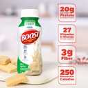 BOOST High Protein with Fiber Ready to Drink Complete Nutritional Drink, Very Vanilla, 8 fl oz Bottle, 24 Pack (EXP 05/12/27)