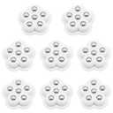 8 Pcs Self Adhesive Mini Caster Wheels 360° Swivel Appliance Wheels Stainless Appliance Sliders for Kitchen Appliances, Small Furniture (White)