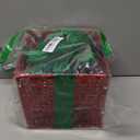 Christmas Decorations, 3-Piece Set, Box Ornaments with Bows, Illuminates Christmas Tree Skirts. Suitable for Indoor, Courtyard, and Outdoor Lawn Decorations