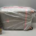 Coolife Suitcase Set 3 Piece Luggage Set Carry On Travel Luggage TSA Lock Spinner Wheels Hardshell Lightweight Luggage Set(Gray+Pink, 3 piece set (BP/TB/20))