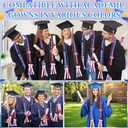 Suncalla 2026 Graduation Leis and Cords, 70 in Grad Money Ribbon Leis American Flag Theme with 11 Embroidered Patches for College Class of 2026 Graduation Party Decorations(Red,Blue,White)