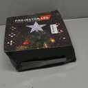 Winpull Christmas Tree Topper Lighted with 6 Pattern Projection Modes, Christmas Star Tree Topper Built-in LED Rotating Lights, Silver 3D Glitter Dynamic Projector for Christmas Decorations