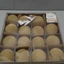 Sea Team 16-Pack Flocked Velvet Christmas Tree Ball Ornaments Set, Hanging Velour Baubles, Shatterproof Plastic Decorations for Xmas Tree, Wreath, Garland, 80mm/3.15 Inches, Beige