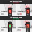KAIWEETS Voltage Tester/Non-Contact Voltage Tester with Signal Percentage, Dual Range AC 12V/70V-1000V, Live/Null Wire Tester, Electrical Tester with LCD Display, Buzzer Alarm, Wire Breakpoint Finder