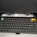 nuphy Air75 V3 Hot Swappable Wireless Mechanical Keyboard, 84 Keys 75% Custom Low Profile Keyboard with Knob, RGB Backlit, Gasket Mounted, Support Bluetooth/2.4GHz/USB-C,Black-Red Nano