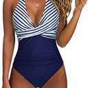 SUUKSESS Women Sexy Tummy Control One Piece Swimsuits Halter Push Up Bathing Suits Size Medium