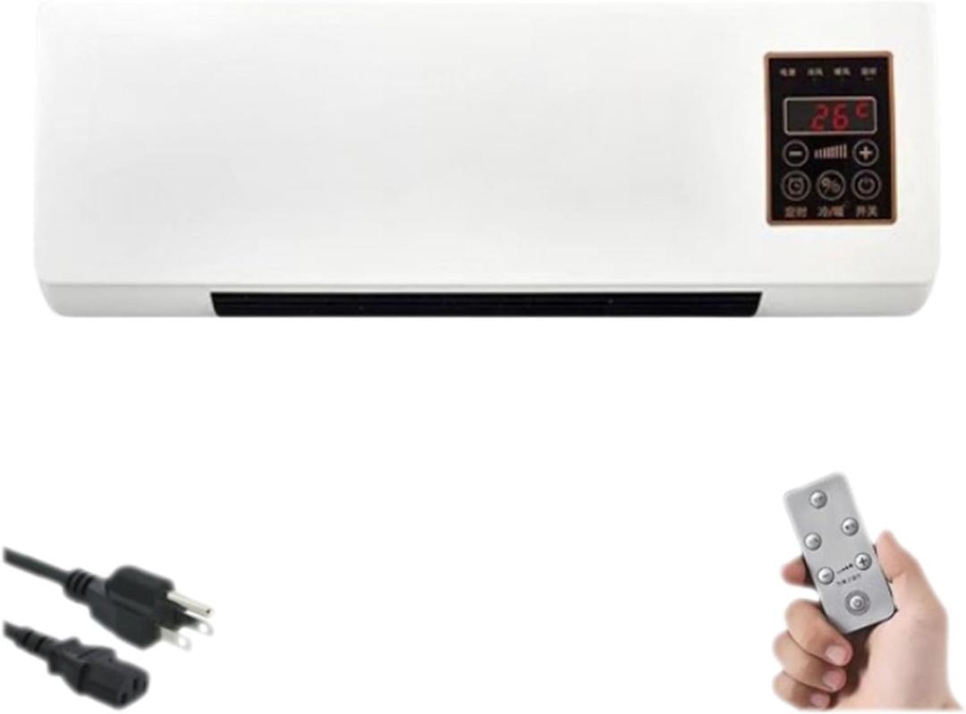 Wall Air Conditioner Fan - Portable Split Portable Air, No Drilling Kitchen Wall Air Conditioner Fan with Remote Control & Timer, 10 s Instant Cooling for home (Warm air pro-D)
