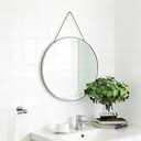 Funerom Round Wall Mirror 15.4 Inches Circle Mirror Bathroom Mirrors,Sliver