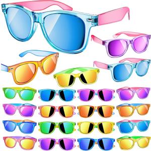 GIFTINBOX 16 Pack Kids Sunglasses Bulk Party Favor, Neon Sunglasses for Boys Girls Goody Bag Stuffers, Beach Pool Birthday Party Favors for Kids 3-8