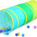 Moncoland Kids Play Tunnel Tent for Toddlers, Colorful Cotton Pop Up Crawl Tunnel Toy for Baby Infant Children or Dog Cat Pet, Collapsible Gift for Boy and Girl and Game (Cotton Baby Tunnel), 18 inches x 18 inches x 47.2 inches