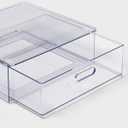 Large All Purpose Full Depth Drawer Organizer, Clear Plastic Storage Tray