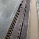 42x84 inch Sliding Barn Wood Door Slab with 7ft Hardware Kit and Handle, Coffee, K Shape, Simple DIY Assembly