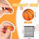 Civaner 40 Pcs Mini Basketball Tiny Rubber Basketballs Small Foam Ball with Drawstring Mesh Bag Crafts Gifts for Kids Adults Party Favors Beach Pool Sports Game(1.18 Inch)