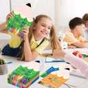 24 PCS Happy First Day of School Gift Bags, Colorful Welcome Back to School Decorations Pencil Goody Bags with Handles, Rainbow Paper Favors Bag for Students Teacher Staff Party Supplies Bulk