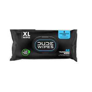 DUDE WIPES Flushable Wipes, Quit Toilet Paper Starter Kit, Unscented Wet Wipes with Vitamin-E and Aloe, Home and Away Combo 8 Packs