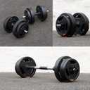 Phoenix Fitness Dumbbells Weight Set, Adjustable 2 in 1 Barbell Set for Exercise, Muscle and Strength Training