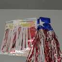 1set Patriotic Tinsel Fringe Garland Banner Red Versatile Decorations for Independence Day Parades School Events and Memorial Day Celebrations, Pack of 4