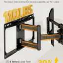monTEK Full Motion TV Wall Mount for 37-84 Inch TVs, TV Mount Bracket with Articulating Arms, Tool-Free Tilt & Swivel, Extension, Max VESA 600x400mm, Fits 12/16" Wood Studs, Up to 110lbs, 4X Tested