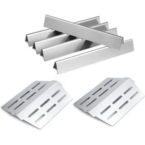 Stainless Steel Genesis 300 Grill Replacement Parts 7621 Flavorizer Bars 65505 Heat Deflector Parts for Weber Genesis E310 E330 S330 S310 EP330 EP310 Grill Parts 7620 Sear Flavor Bars E-310 Parts